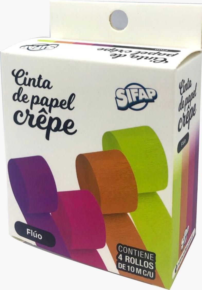 CINTA DE PAPAPEL CREPE SIFAP FLUO X4U. (5302)