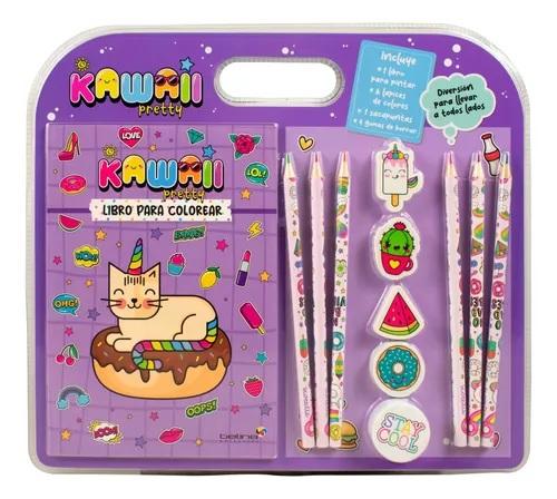 KIT BETINA PARA COLOREAR KAWAII PRETTY X12 PIEZAS (2333)