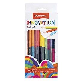 LAPICES DE COLORES SIMBALL INNOVATION BICOLOR X 12 LARGOS (0214859924)