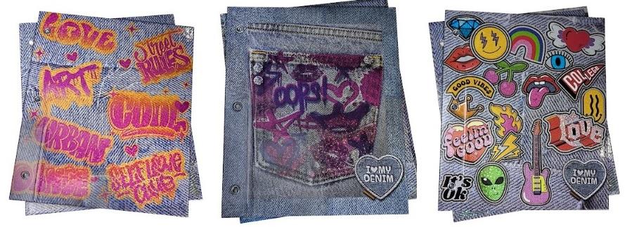 CARPETA REXON N°3 HOLOGLITTER DENIM