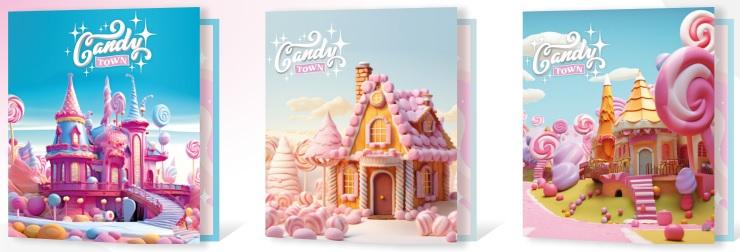 CARPETA REXON 3X40 HOLOGLITTER CANDY TOWN