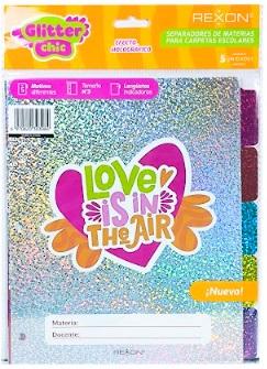 SEPARADORES REXON ESCOLAR GLITTER CHIC