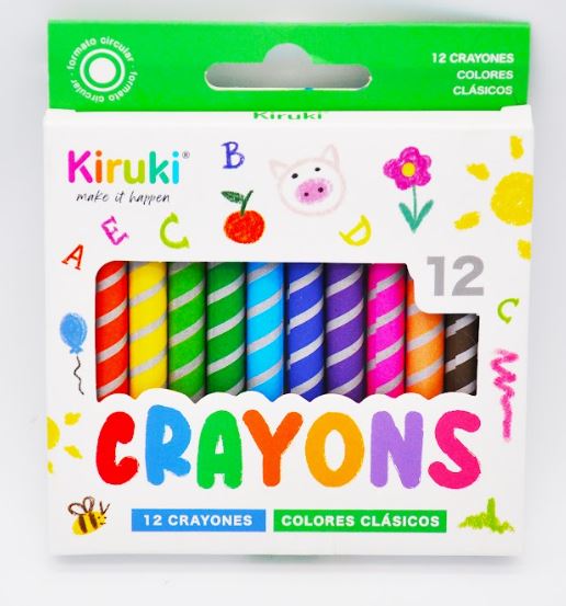 CRAYONES KIRUKI COLORES CLASICOS X12U (80002)