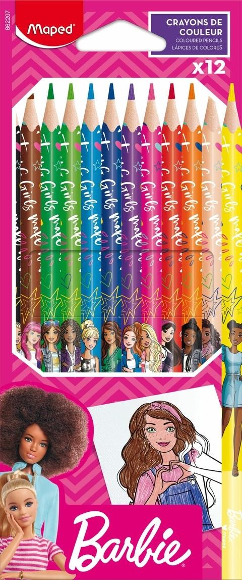 LAPICES DE COLOR BARBIE MAPED X12U (862207)