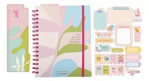 CUADERNO IBI CRAFT SPIRIT + STICKERS + REGLA C/ESPIRAL 15 2X20 3 CM 150H = (115110)