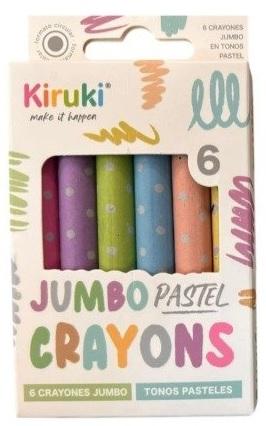 CRAYONES JUMBO KIRUKI PASTEL X6U (800007)