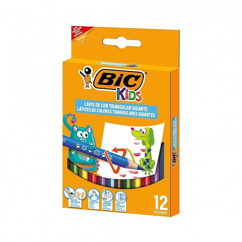 LAPICES DE COLOR BIC KIDS TRIANGULAR GIGANTES (528106)