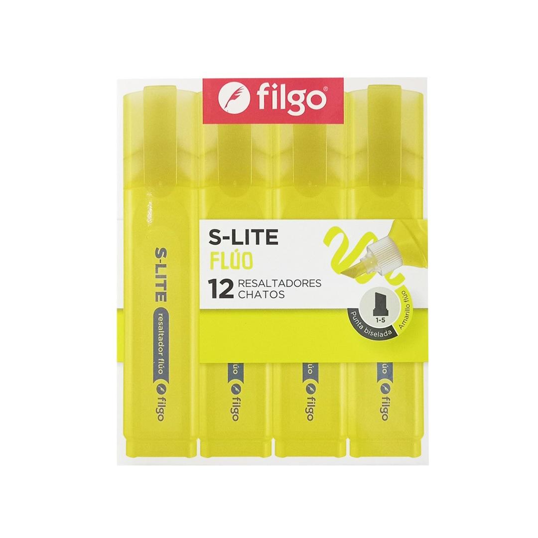 RESALTADOR CHATO FILGO S-LITE FLUO X12U C/U (TX500-C12)