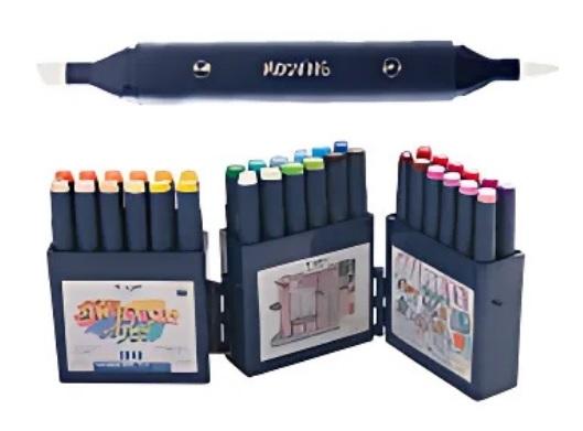 MARCADOR MOOVING DOBLE PUNTA SKETCH ARTIST X36 COLORES (3022236)