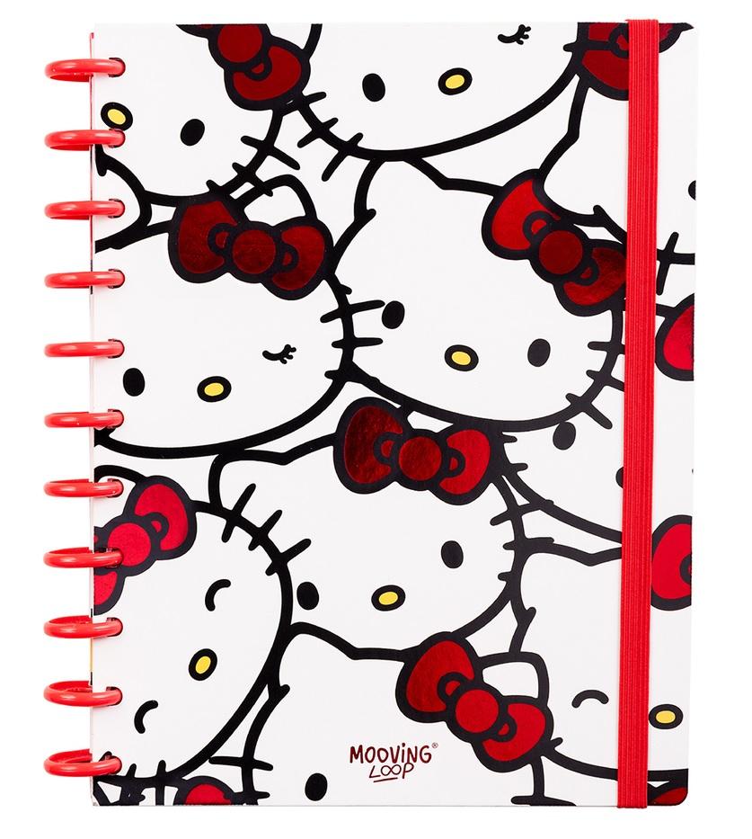 CUADERNO MOOVING LOOPS HELLO KITTY CARTA 80H RAYADO (1711207)