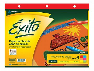 REPUESTO DE DIBUJO EXITO N°6 COLOR X 6H. (103215)