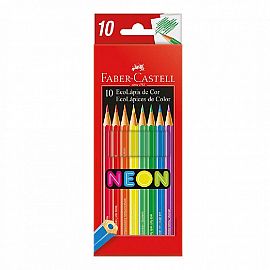 LAPIZ  FABER ECOLAPIZ NEON LARGO X 10U. (116153)