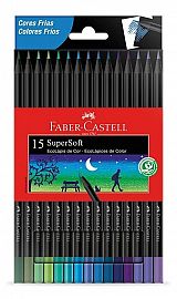 LÁPIZ FABER ECOLAPIZ SUPERSOFT X 15U. COLORES FRÍOS (210718)