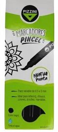 MARCADOR PINCEL PIZZINI AL AGUA NEGRO (8200NG)