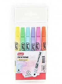 RESALTADOR TRABI FINO TEXTING PASTEL X6 V/COLORES