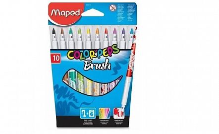 MARCADOR ESCOLAR MAPED BRUSH X10U. PUNTA BLANDA (848010)