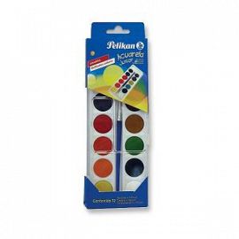 ACUARELA PELIKAN JUNIOR X12 COLORES C/PINCEL (L07501203)