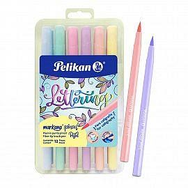 MARCADOR PELIKAN MARKANA PUNTA PINCEL PASTEL  X 12U. C/SURTIDOS (L30341201)