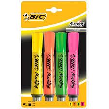 RESALTADOR BIC MARKING SURTIDO X4 (950752)