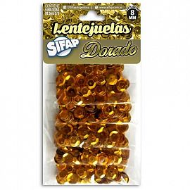 LENTEJUELAS SIFAP COLORES BRILLANTES BLISTER X 5 BOLSAS DE 3GRS.