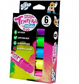 TEMPERA SIFAP SOLIDA X6 COLORES FLUO (TEMPSOLFLUO)