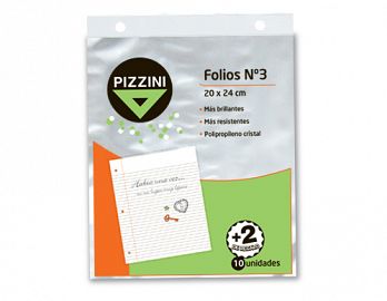 FOLIO PIZZINI ESCOLAR PP 40MIC X 100U. DESPLEGADOS. (50FEX100)