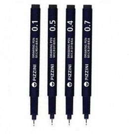 MARCADOR PIZZINI MICROFIBRA DRAWING PEN V/MEDIDAS (DP0.1NG/DP1.0NG/DP0.2NG)