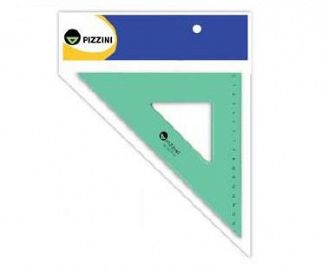 ESCUADRA PIZZINI ESTUDIO VERDE TRANSPARENTE 30CM X 45° (373230x45S)