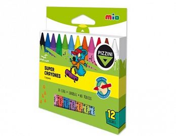 CRAYONES PIZZINI MIO SUPER X 12U. GRUESO (9212)