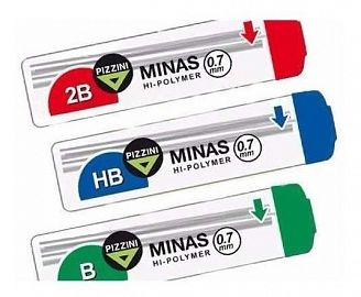 MINA PIZZINI 0.7MM 2B-B-HB X 12U. C/U. (S73002B/S7300B/S7300HB)