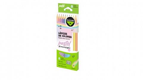 LAPIZ COLOR PIZZINI PASTEL X 10U. LARGOS TRIANGULAR (LML1710P)