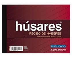 TALONARIO HUSARES 1820 RECIBO DE JORNALES DUPLICADO