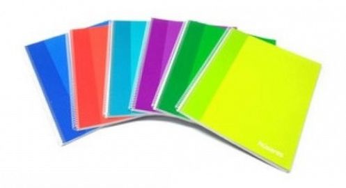 CUADERNO HUSARES 16X21 ESPIRAL X80H. = (6296) V/COLORES