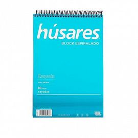 BLOCK HUSARES ESQUELA X 80H. = C/ESP (6403)