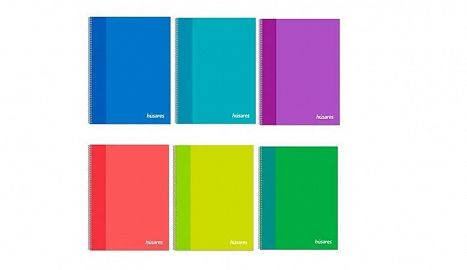 CUADERNO HUSARES T/D 22X29 ESPIRAL X120H. = (6290) V/COLORES