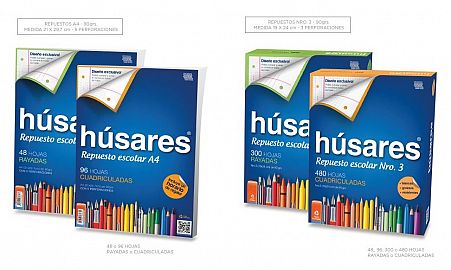 REPUESTO HUSARES A4= X 48H. 90GR (6081)