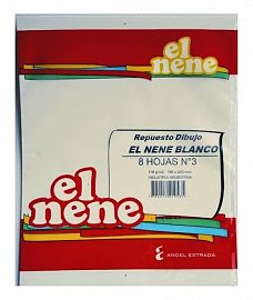 REPUESTO DE DIBUJO EL NENE N°3 BLANCO 8H (210537)