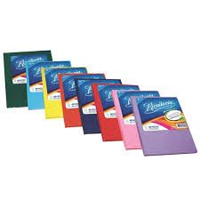 CUADERNO RIVADAVIA ABC T/VINILICA X98H V/COLORES RAYADO (387001)