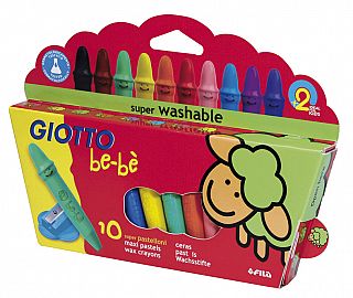 CRAYONES GIOTTO X10 BEBE C/SACAPUNTAS