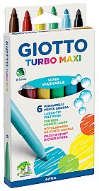 MARCADOR ESCOLAR GIOTTO TURBO MAXI X6U.  (453000ES)