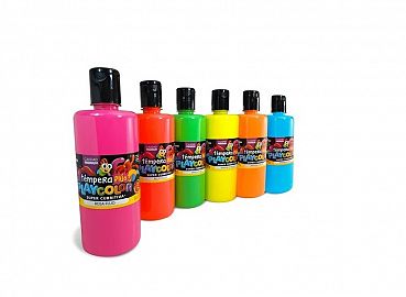 TEMPERA PLAYCOLOR BOTELLA X250CC FLUO. V/COLORES (81350)