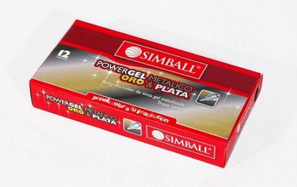 BOLIGRAFO SIMBALL GEL METALIZADO ORO/PLATA X 12U. C/U (0206031901/0206032001/0206)