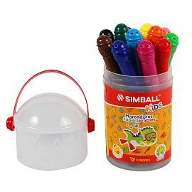 MARCADOR SIMBALL SUPERLAVABLES X 12U. TUBO (229912)