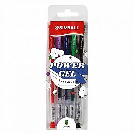 BOLIGRAFO SIMBALL POWER GEL X 5 SURTIDO (206019905)