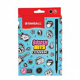 MARCADOR SIMBAL BRUSH HITS NEGRO X12U. C/U (0212170201)
