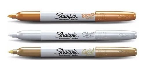 MARCADOR SHARPIE FINO METALIZADO PLATA/ORO PERMANENTE X12 C/U (1812784)