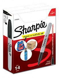 MARCADOR SHARPIE FINO NEGRO CAJA X14U(2102504)