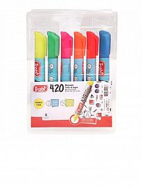 MARCADOR TRABI 420 AL AGUA FLUO X6U. (TR11517)