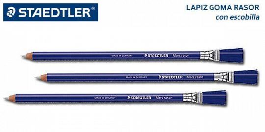 LAPIZ STAEDTLER GOMA C/ESCOBILLA  RASOR C/U