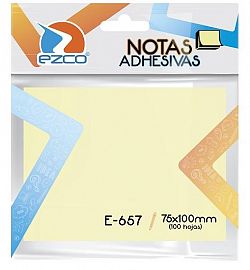 NOTAS ADHESIVAS EZCO 75X100X100 (E-657)